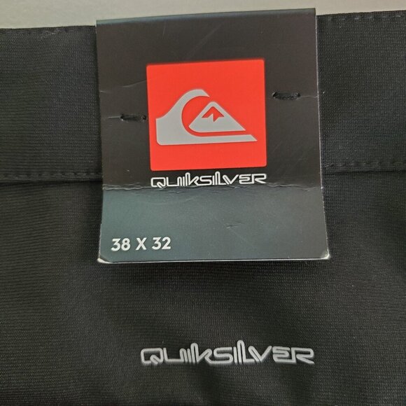NWT QUICKSILVER SZ 38x32 Men's Stretch Tech Woven Slim Fit Pants in Black - Picture 6 of 12